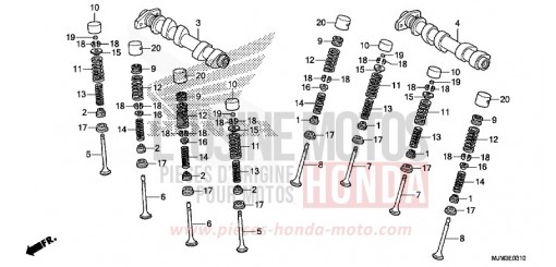 NOCKENWELLE/VENTIL (HINTEN) VFR800FE de 2014
